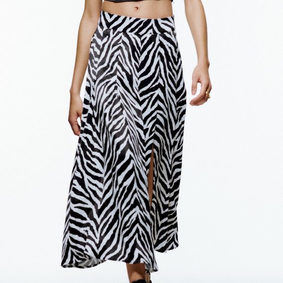 NWT Zara Animal Print Midi Skirt - Picture 4 of 10